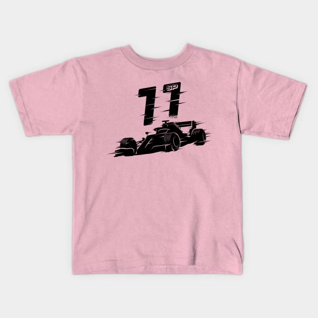 We Race On! 11 [Black] Kids T-Shirt by DCLawrenceUK